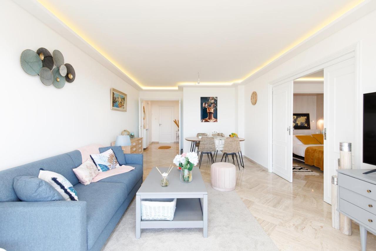 Suite Riviera - Sea View - Clim - 50M Plage - Residence De Standing - Spacieux 180 M2 - Parking 칸느 외부 사진