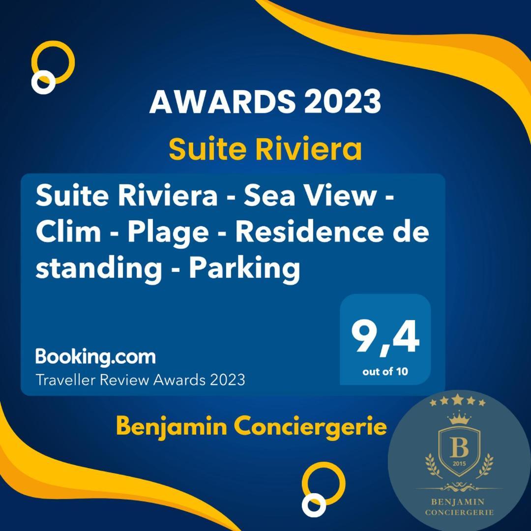 Suite Riviera - Sea View - Clim - 50M Plage - Residence De Standing - Spacieux 180 M2 - Parking 칸느 외부 사진